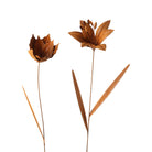 Large Rusty Flower Garden Ornament, Assorted