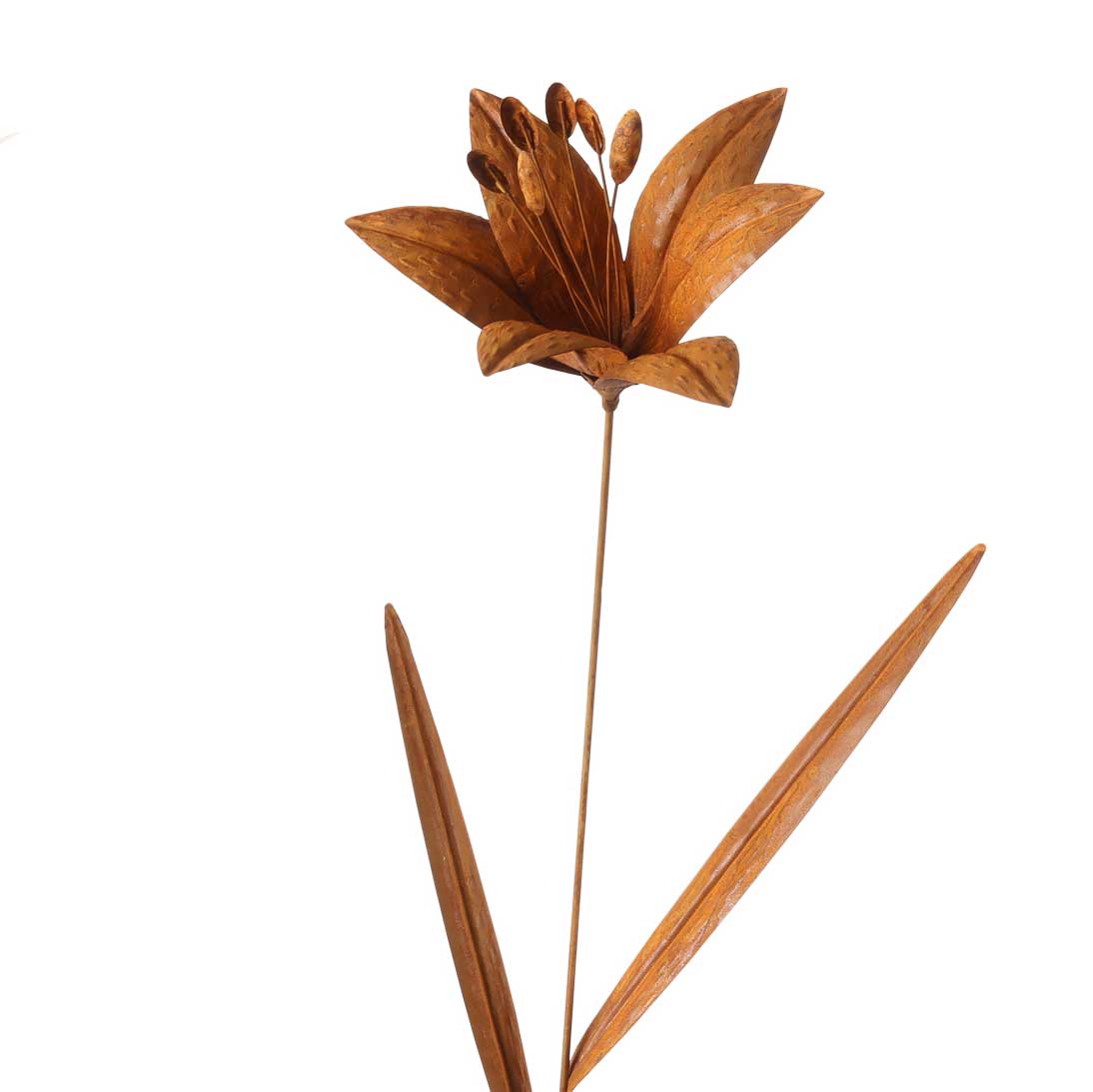 Large Rusty Flower Garden Ornament, Assorted