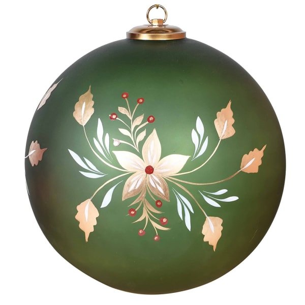 Large Sage Hand Painted Bauble