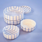 Large Striped Bowl - Morning Azzurro Blue