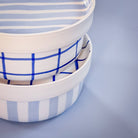Large Striped Bowl - Morning Azzurro Blue