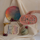 Large Vintage Colour Wheel Enamel Tray