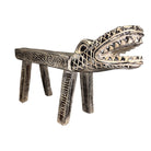 Large White Crocodile Bench