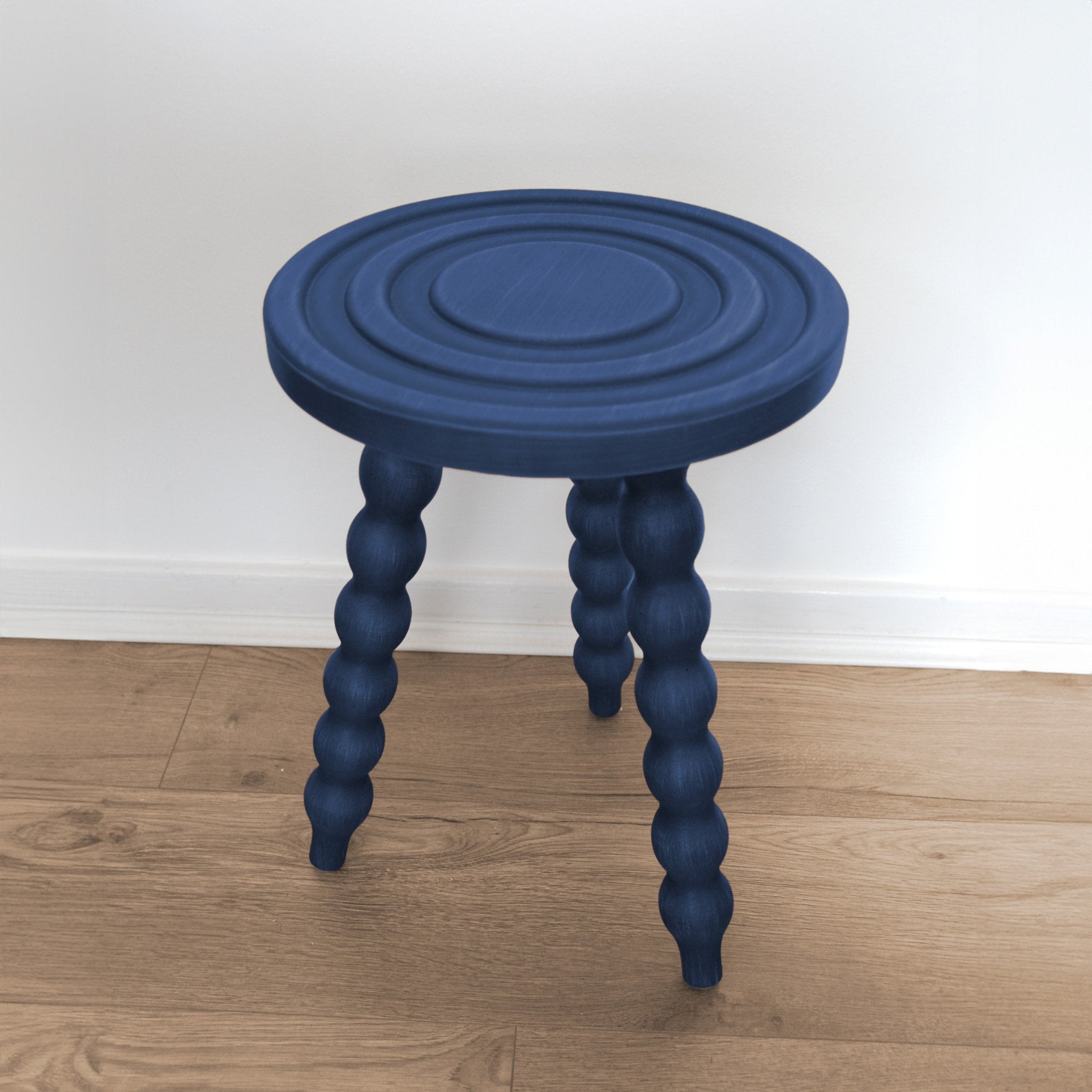 Leo Bobbin Stool, Indigo