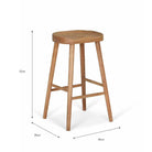 Lilley Bar Stool Limed,Natural,Black