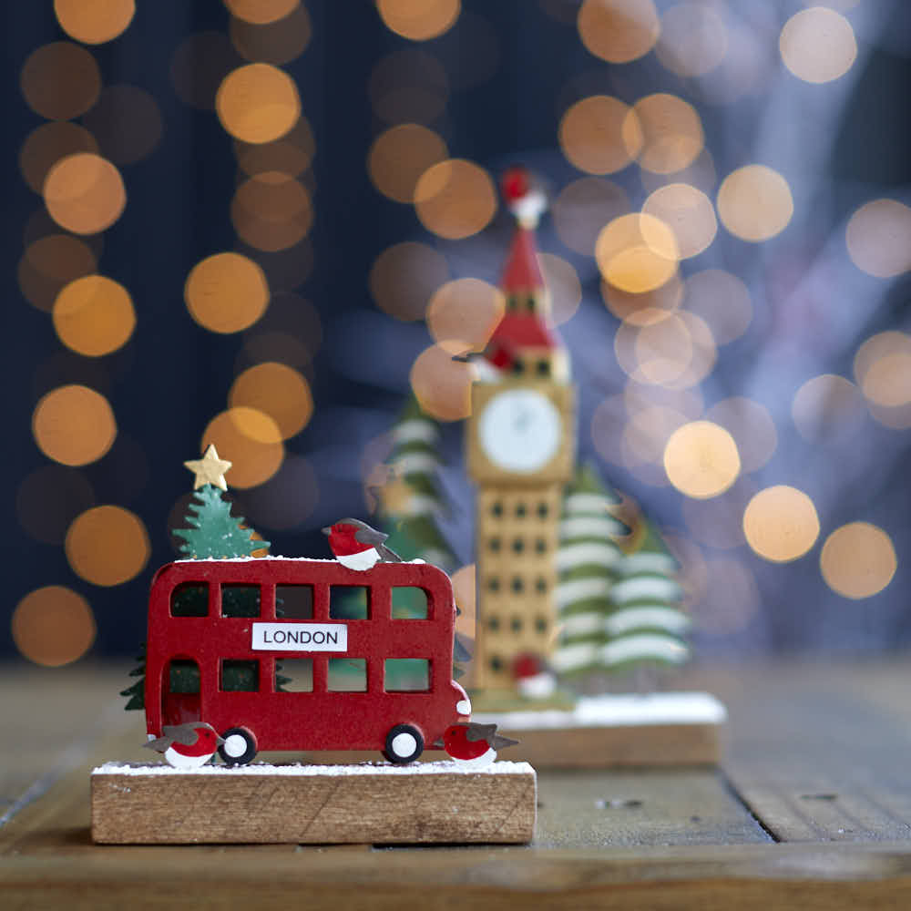 London Bus With Christmas Tree