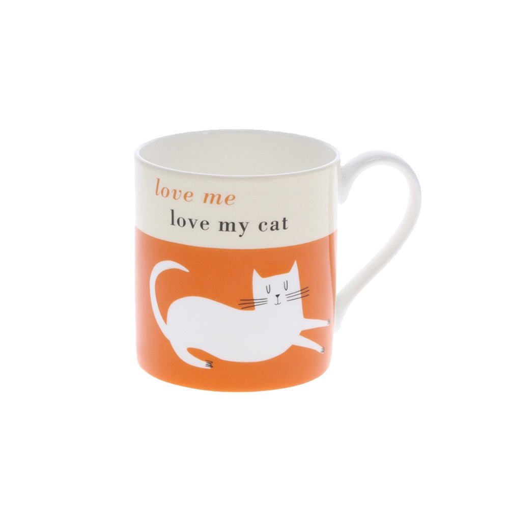 Love me, Love my Cat Mug, Orange - Angela Reed -
