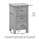 Malmo 3 Drawer Bedside - Angela Reed - 