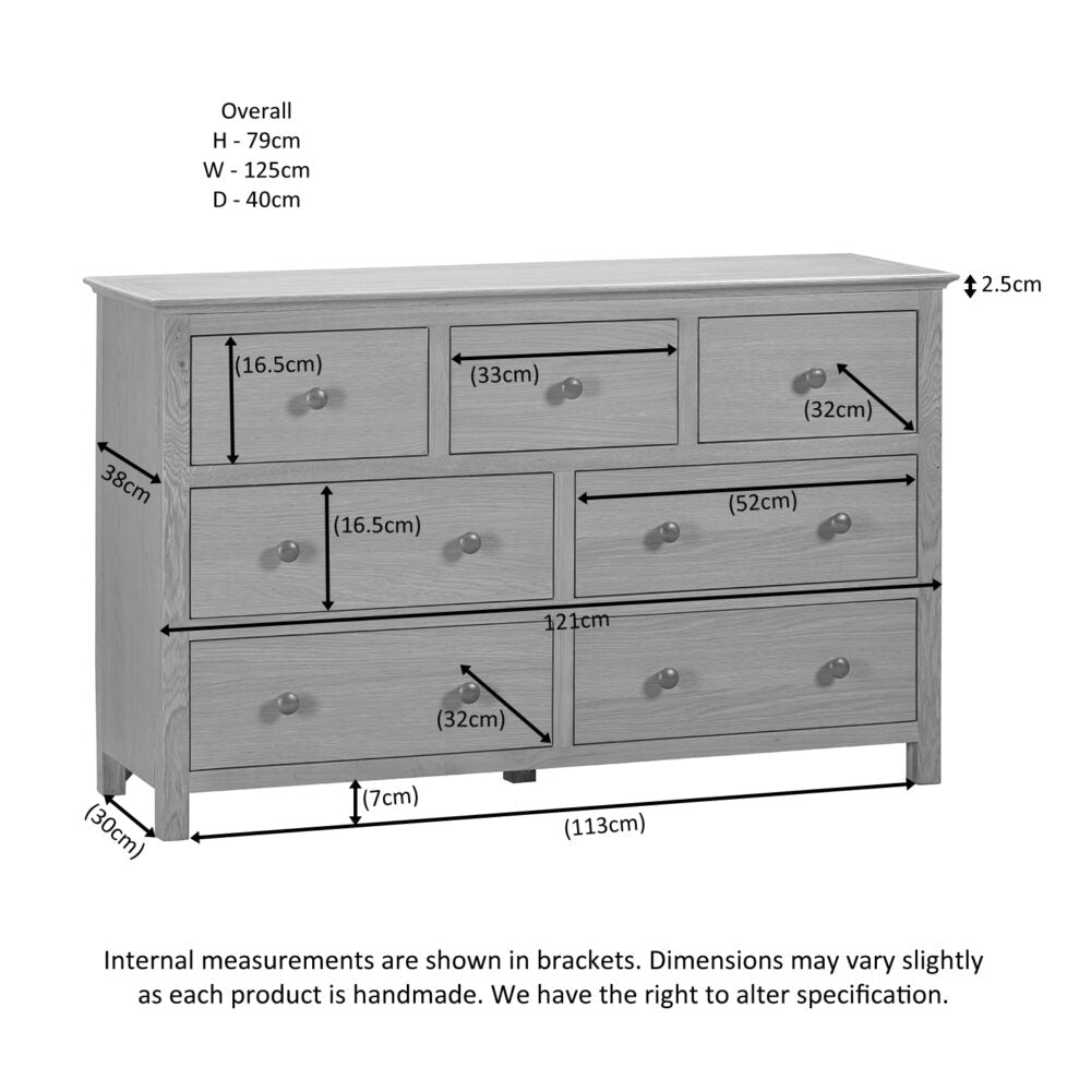 Malmo 3 over 4 Chest of Drawers - Angela Reed - 