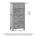 Malmo 5 Drawer Tall Chest - Angela Reed - 