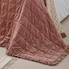 Matilda Velvet Ruffle Bedspread, Rosewood - Angela Reed - 
