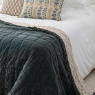Matilda Velvet Ruffle Bedspread, Teal - Angela Reed - 
