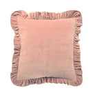 Matilda Velvet Ruffle Cushion, Rosewood - Angela Reed - 