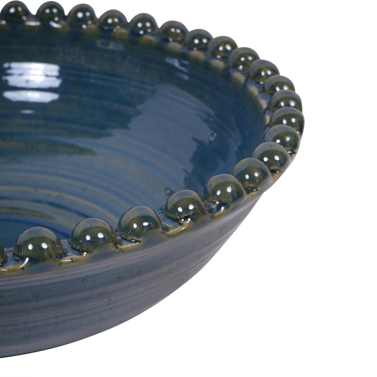 Mediterranean Bobble Ceramic Bowl, Blue