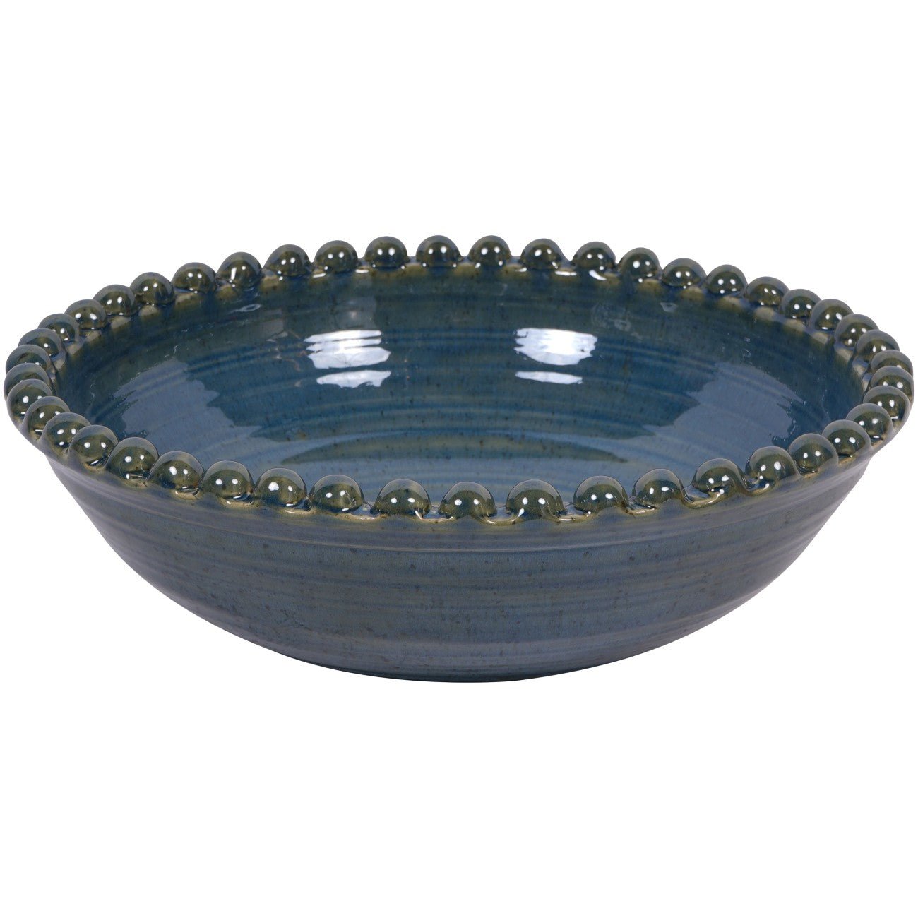 Mediterranean Bobble Ceramic Bowl, Blue
