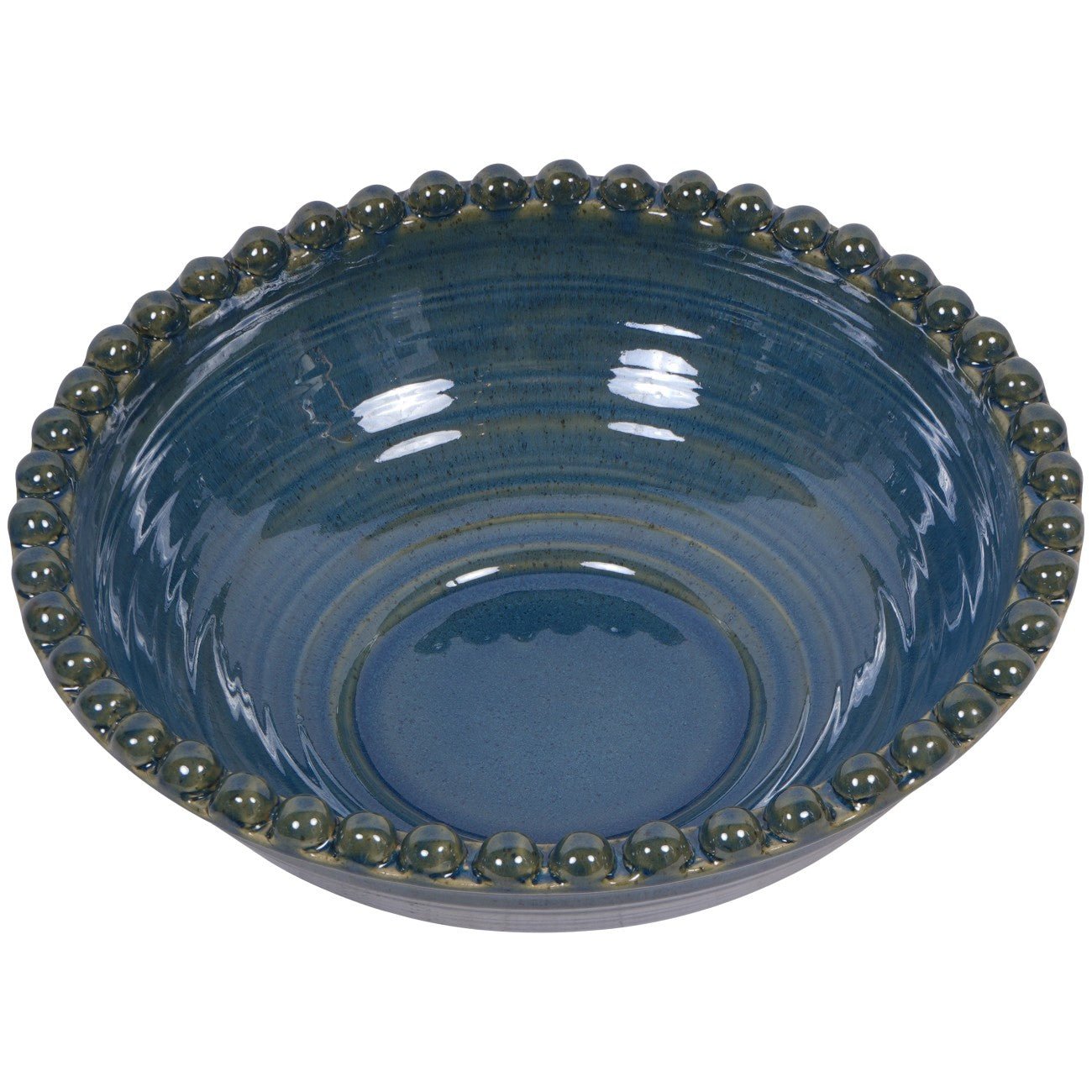 Mediterranean Bobble Ceramic Bowl, Blue