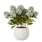 Medium Faux Green Hydrangea Plant In Pot - Angela Reed - 
