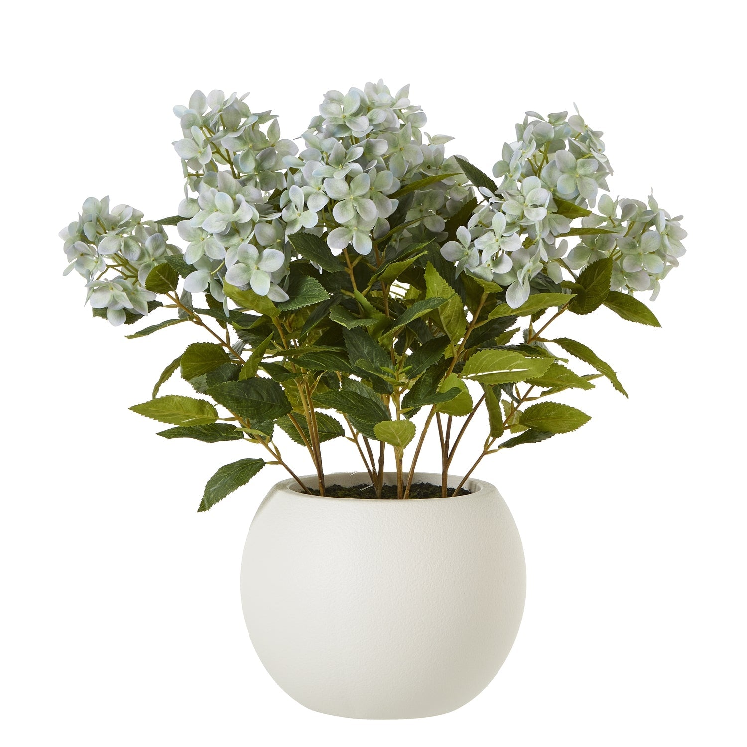 Medium Faux Green Hydrangea Plant In Pot - Angela Reed - 