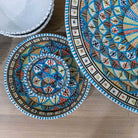 Medium Hand Made Shallow Bowl, Rainbow