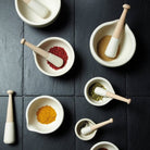 Milton Brook Porcelain Pestle and Mortar 6",7",8"