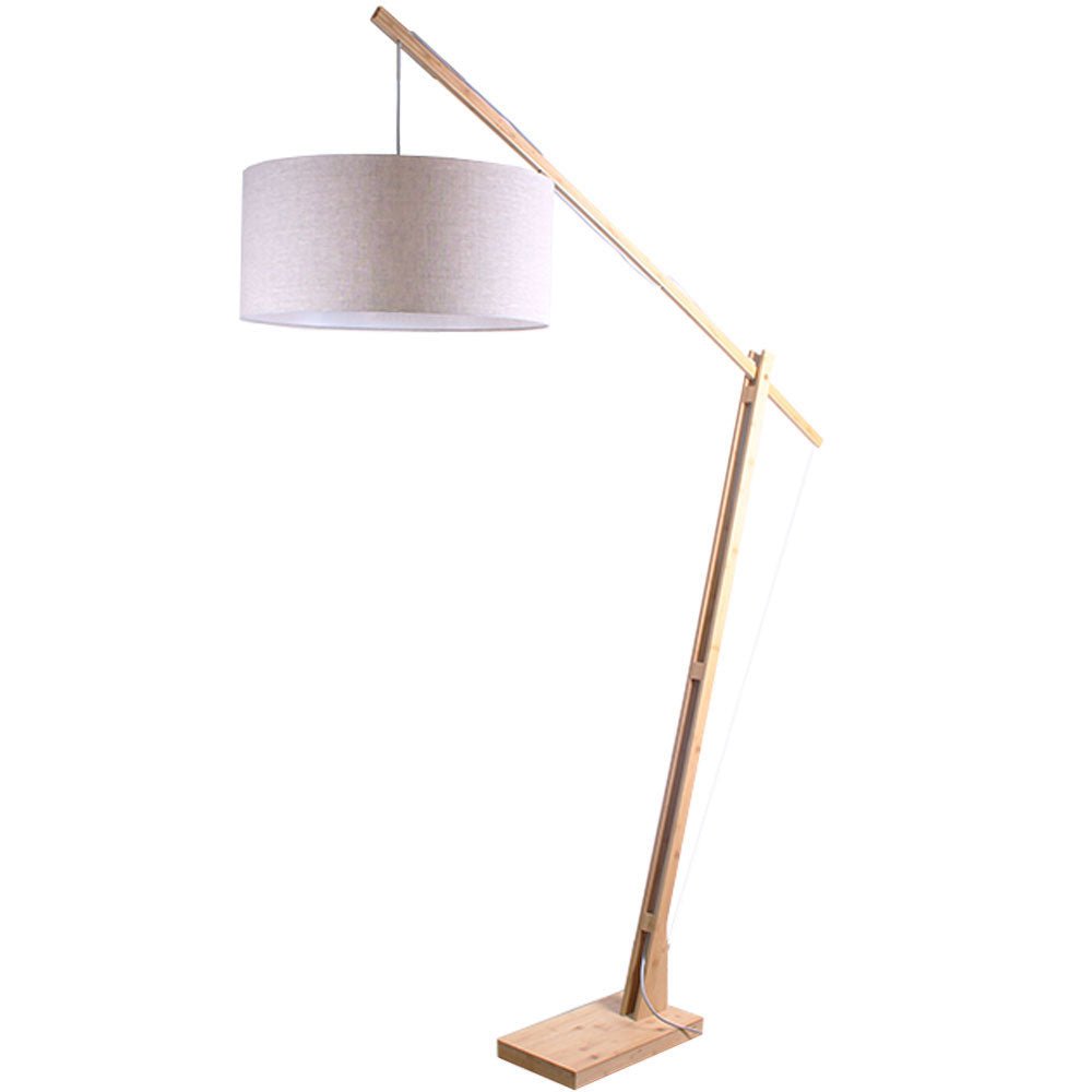 Mont Blanc Floor Lamp with Linen Shade - Angela Reed -