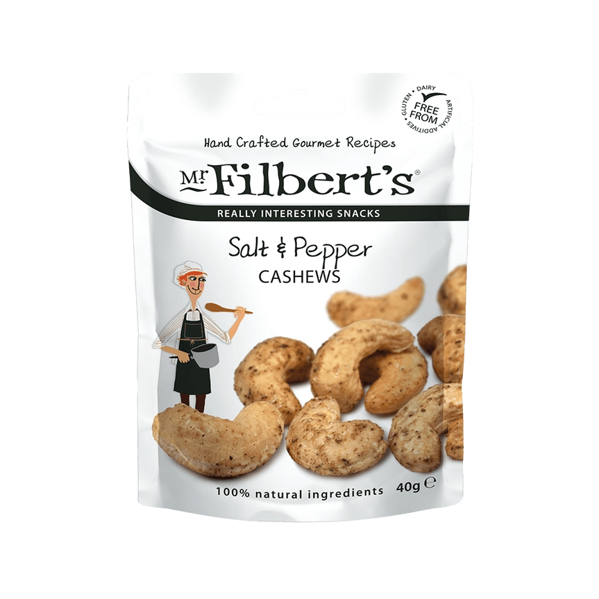 Mr Filberts Salt & Pepper Cashews 40g - Angela Reed - 