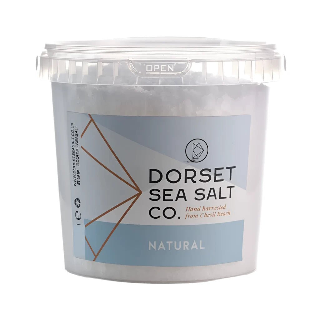 Natural Dorset Sea Salt, 1kg Tub - Angela Reed - Food and Drink