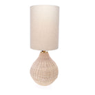 Natural Rattan Lamp with Drum Shade