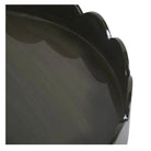 Olive Lacquer Round Tray with Scallop Edge