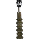 Olive Pillar Standard Lamp with Shade