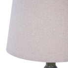 Olive Pillar Table Lamp with Shade