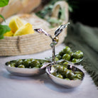 Olive Three Section Serving Dish