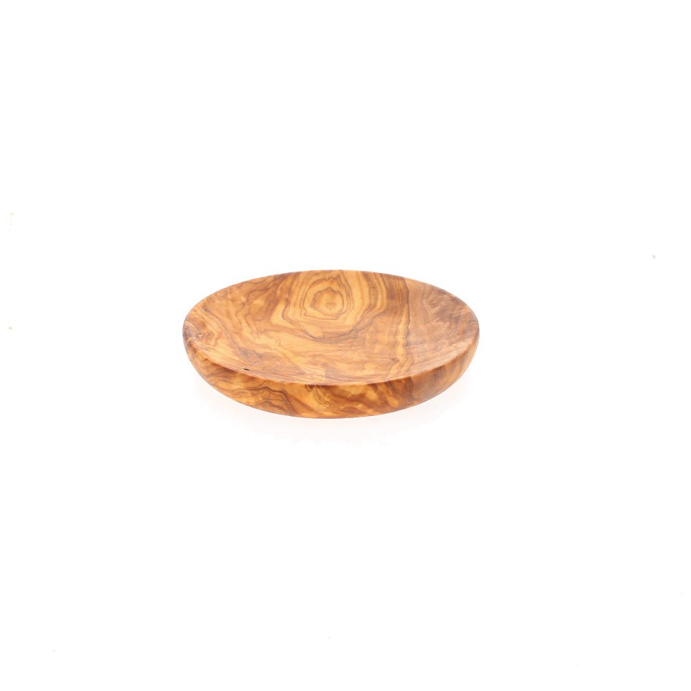 Olive Wood Round Plate, 15cm