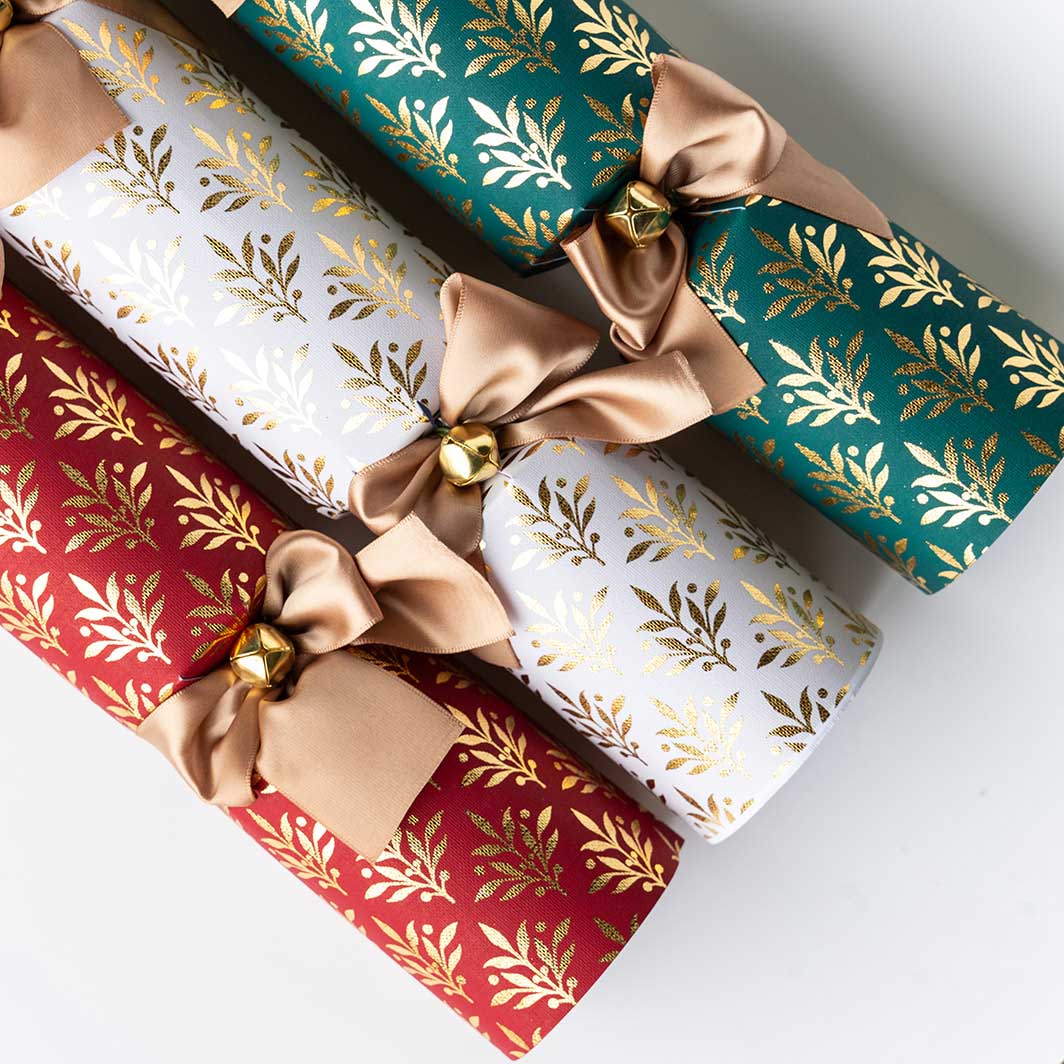 Opulent Damask Christmas Crackers, Pack of 6