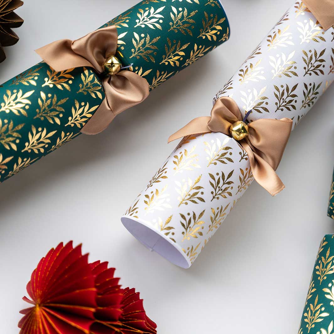 Opulent Damask Christmas Crackers, Pack of 6