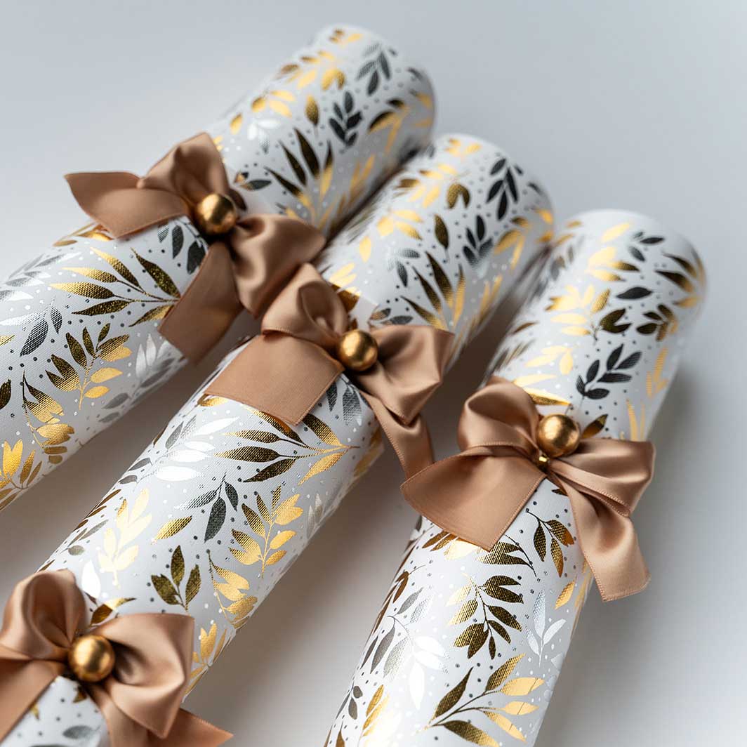 Opulent Floral Christmas Crackers, Pack of 6