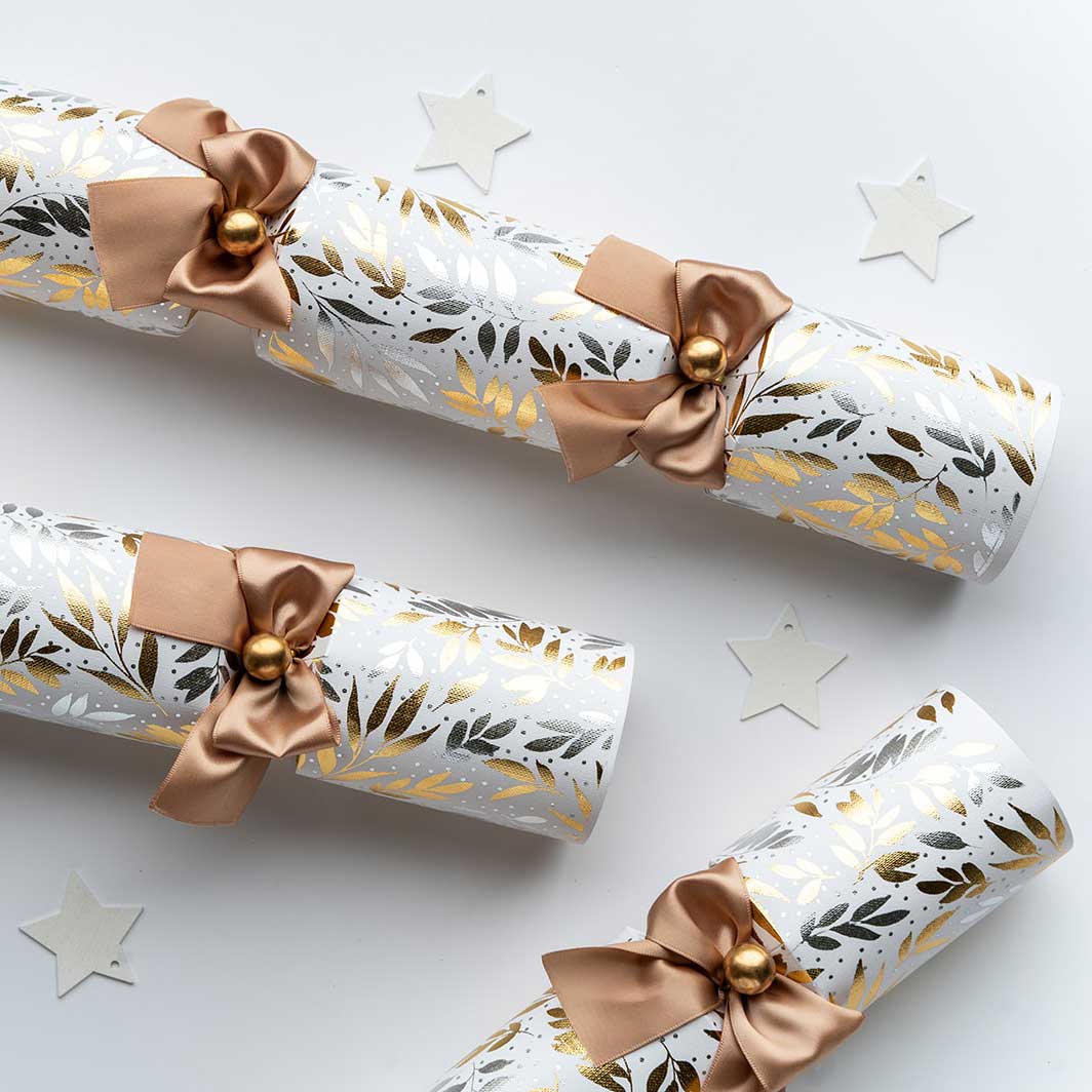 Opulent Floral Christmas Crackers, Pack of 6