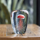 Orange Jellyfish in Ice Paperweight - Angela Reed - 