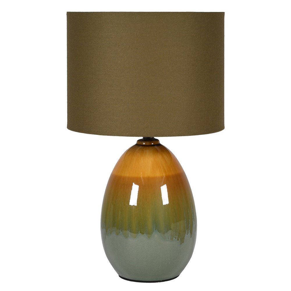 Orange to Green Ombre Table Lamp with Linen Shade – Angela Reed