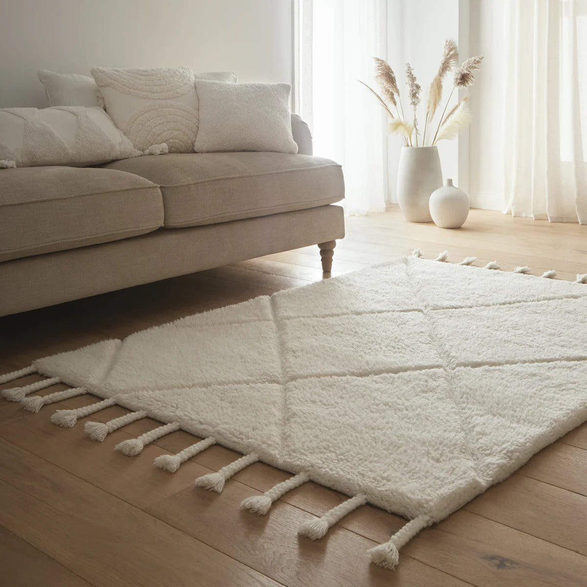 Origins Berber Diamond Rug, Ivory - Angela Reed - 