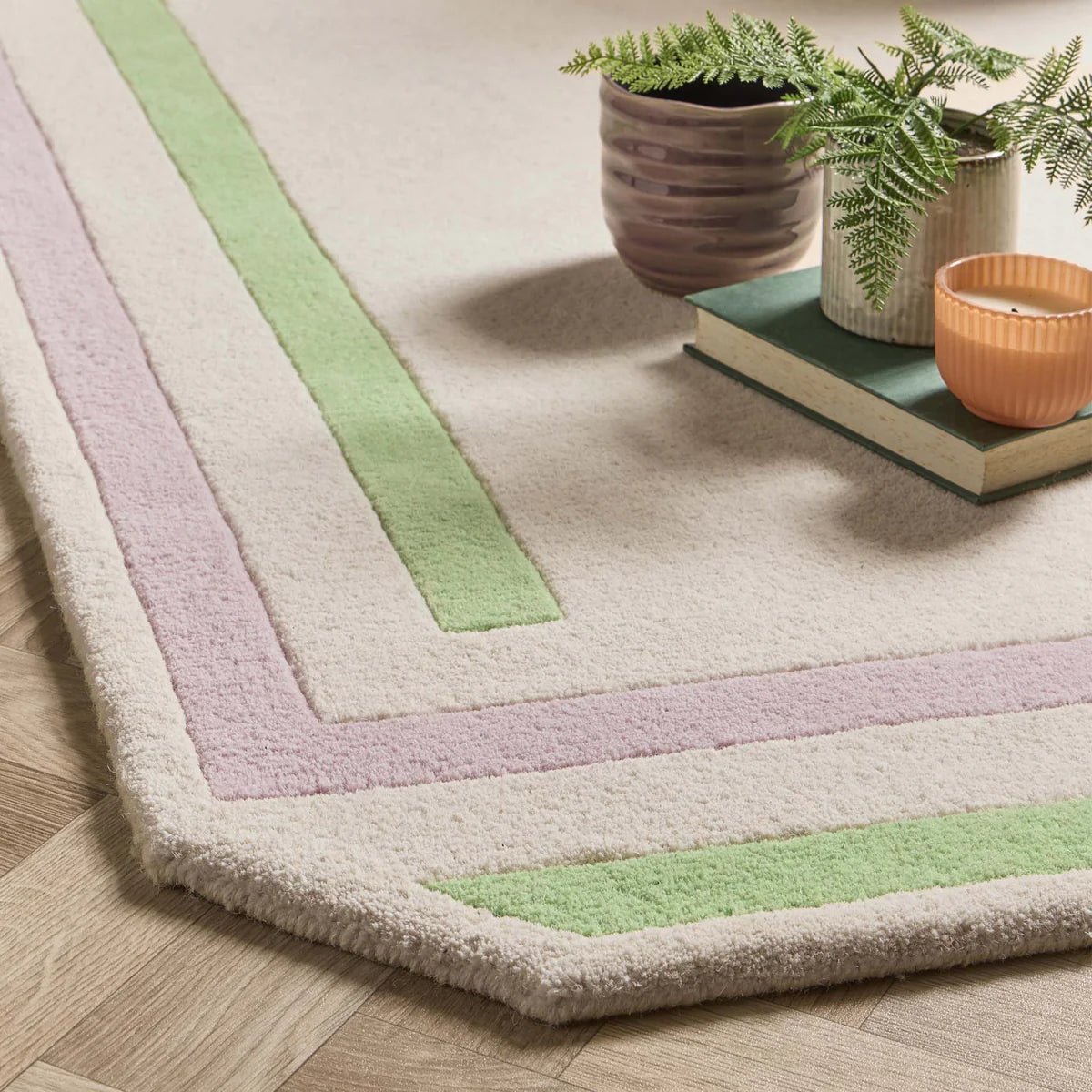 Origins Contour Lavender & Green Rug 120 x 170cm,160 x 230cm,200 x 290cm