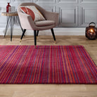 Origins Fine Stripe Rug, Purple/Pink 120 x 170cm,160 x 230cm,67 x 200cm,80 x 150cm