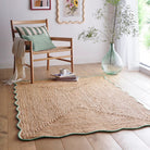 Origins Jute Scalloped Edge Rug, Green - Angela Reed - 