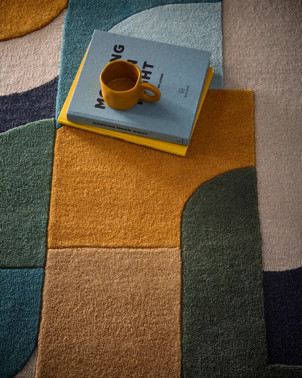 Origins Retro Deco Rug, Blue 120 x 170cm,160 x 230cm,200 x 300cm