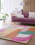 Origins Retro Deco Rug, Pink 120 x 170cm,160 x 230cm,200 x 300cm