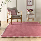 Origins Scalloped Elsie Rug, Coral/Lilac 120 x 170cm,160 x 230cm,200 x 300cm