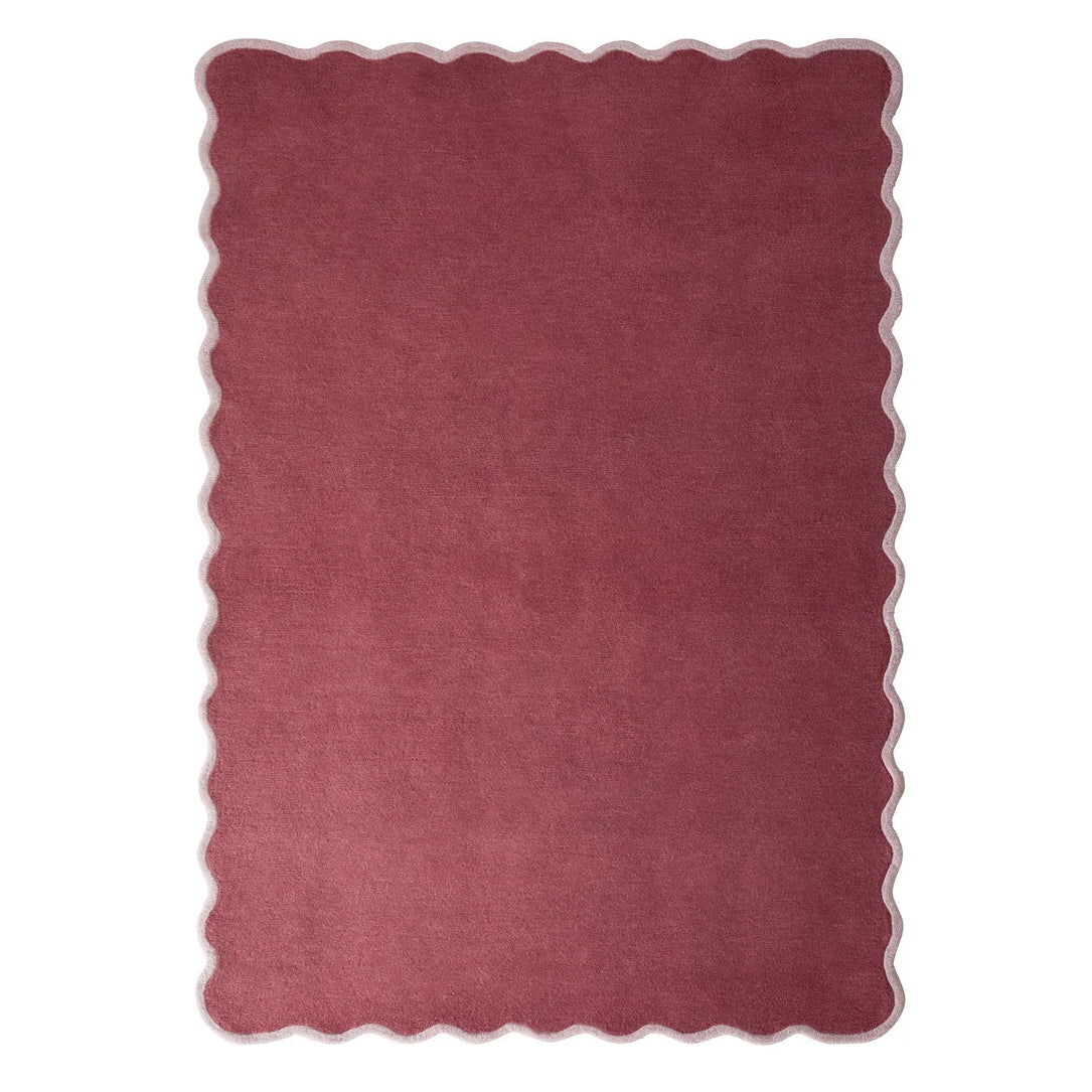 Origins Scalloped Elsie Rug, Coral/Lilac 120 x 170cm,160 x 230cm,200 x 300cm,67 x 230cm runner