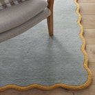 Origins Scalloped Elsie Rug, Duck Egg/Ochre - Angela Reed - 