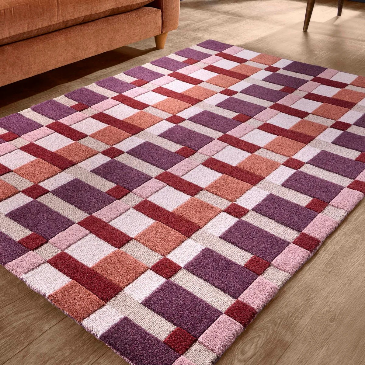 Origins Sienna Weave, Berry 120 x 170cm,160 x 230cm,80 x 150cm