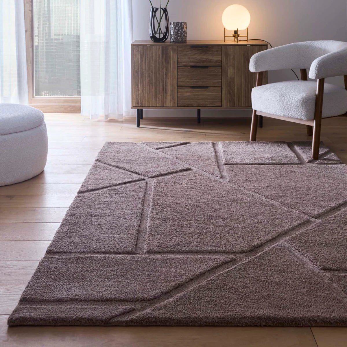 Origins Stack Mauve Rug 120 x 170cm,160 x 230cm,200 x 290cm